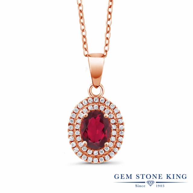 在庫あ国産 ネックレス ピンクゴールドコーティング オの通販はau PAY マーケット - Gem Stone King ジュエリー専門 レディース 1.62カラット 天然 ミスティックトパーズ (ルビーレッド) ペンダント シルバー925 2022春夏