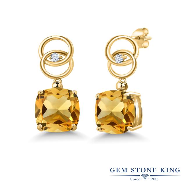 2022国産 ピアス ぶら下がり 天然石 1の通販はau PAY マーケット - Gem Stone King ジュエリー専門 レディース 13.1カラット 天然 シトリン シルバー925 イエローゴールドコーティング スクエア サークル 大粒 人気得価