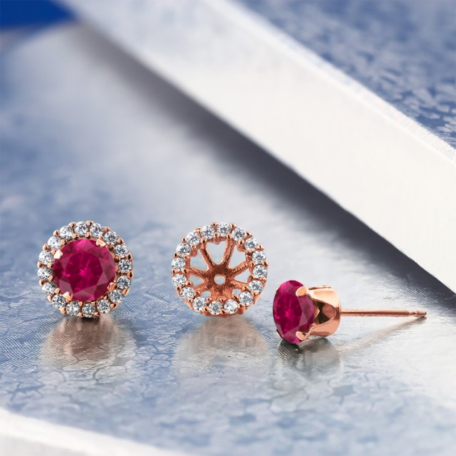 限定SALEお買い得 ピアス 金属アレルギー対応の通販はau PAY マーケット - Gem Stone King ジュエリー専門店|商品ロットナンバー:4 レディース 2カラット 合成ルビー シルバー925 ピンクゴールドコーティング 大粒 国産通販