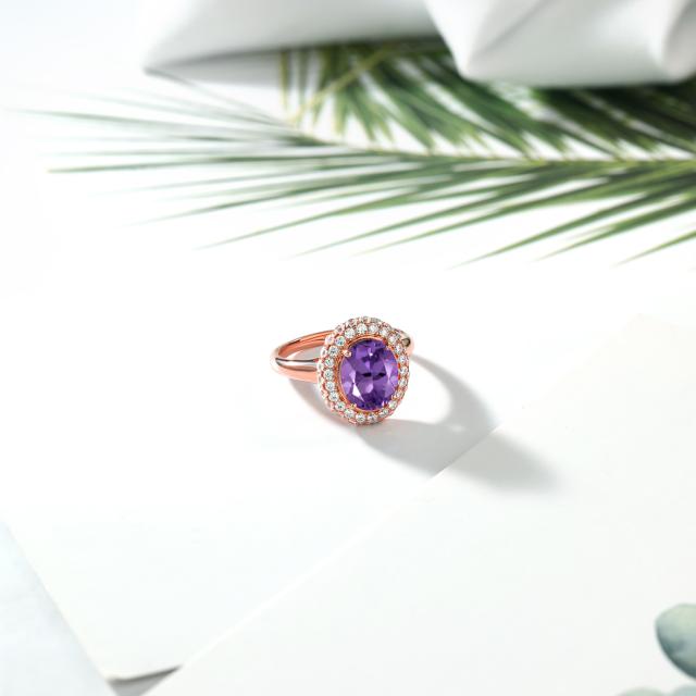 安い人気 指輪 大粒 派手 大ぶり 大きの通販はau PAY マーケット - Gem Stone King ジュエリー専門 リング レディース 5カラット 天然 アメジスト シルバー925 ピンクゴールドコーティング オーバル ヘイロー 人気新作