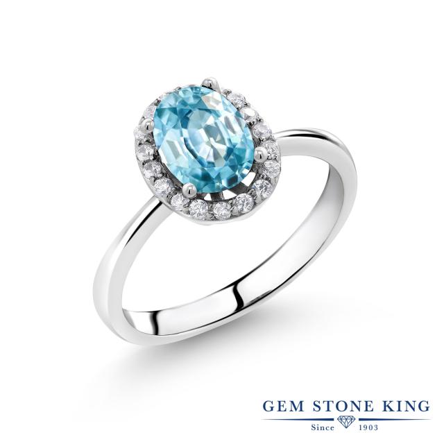 即納超激得 指輪 12月 誕生石 金属アレルギー対応の通販はau PAY マーケット - Gem Stone King ジュエリー専門店|商 リング レディース 1.45カラット 天然石 ブルージルコン シルバー925 オーバル ヘイロー 大粒 超激得正規品