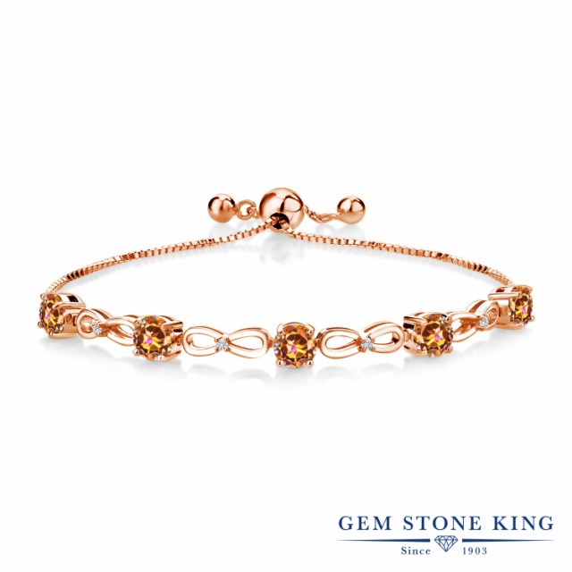 2022正規激安⊚ ブレスレット ピンクゴールドの通販はau PAY マーケット - Gem Stone King ジュエリー専 レディース 5.04カラット 天然石 エクスタシーミスティックトパーズ ラボグロウンダイヤモンド シルバー925 定番限定品
