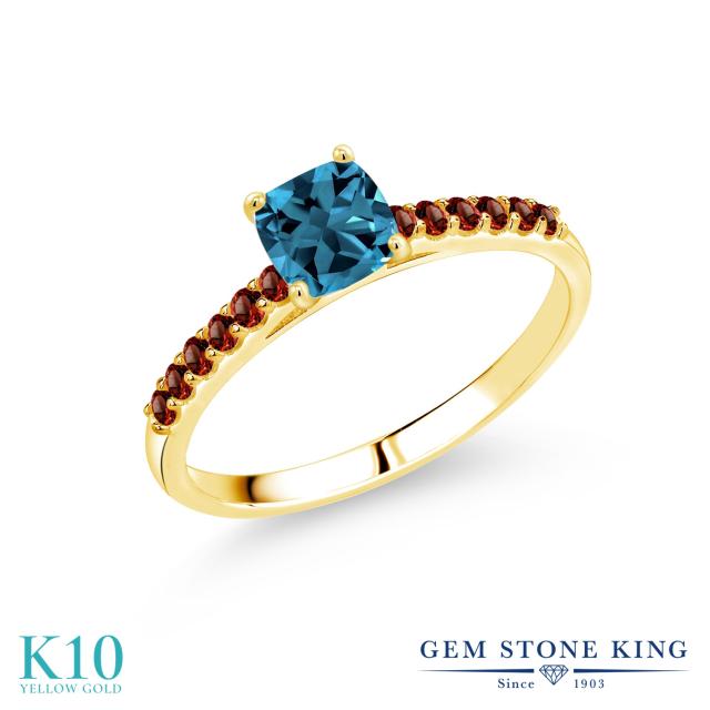 通販最安値 指輪 パヴェ 大粒 マルチの通販はau PAY マーケット - Gem Stone King ジュエリー専門店 リング レディース 2.24カラット 天然 ロンドンブルートパーズ ガーネット 10金 イエローゴールド(K10) 四角い 超激得限定SALE