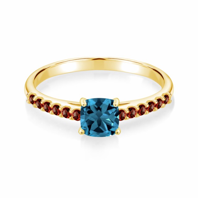 通販最安値 指輪 パヴェ 大粒 マルチの通販はau PAY マーケット - Gem Stone King ジュエリー専門店 リング レディース 2.24カラット 天然 ロンドンブルートパーズ ガーネット 10金 イエローゴールド(K10) 四角い 超激得限定SALE