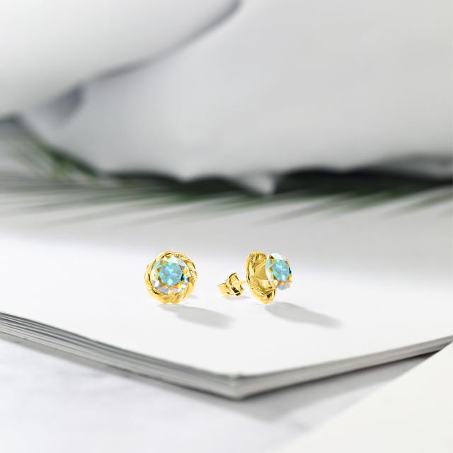 カード➷ ピアス 一粒 ローの通販はau PAY マーケット - Gem Stone King ジュエリー専門 レディース 2カラット 天然石 ミスティックトパーズ (マーキュリーミスト) シルバー925 イエローゴールドコーティング やホワイト