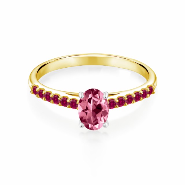 通販超激安 指輪 オーバル パヴェ の通販はau PAY マーケット - Gem Stone King ジュエリー専門店 リング レディース 0.68カラット 天然石 ピンクトパーズ スワロフスキー 合成ルビー 10金 ツートンゴールド(K10) 人気品質保証
