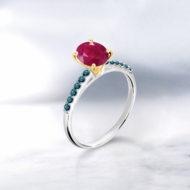 新作豊富な 指輪 パヴェ マルチストーン 天然の通販はau PAY マーケット - Gem Stone King ジュエリー専門 リング レディース 0.8カラット 天然 ルビー ブルーダイヤモンド 10金 ツートンゴールド(K10) オーバル 高品質2023