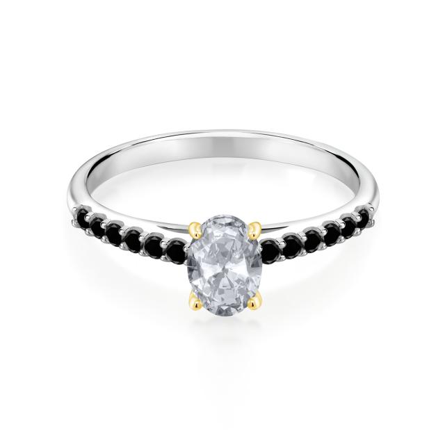 15%OFF 指輪 オーバル パヴェ マルチストの通販はau PAY マーケット - Gem Stone King ジュエリー専門店 リング レディース 0.8カラット 天然 トパーズ 天然ブラックダイヤモンド 10金 ツートンゴールド(K10) SALE限定SALE