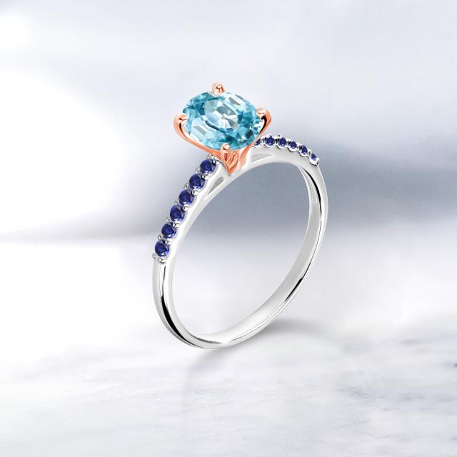 にぴったり⋯ 指輪 12月 誕生石 プレゼント の通販はau PAY マーケット - Gem Stone King ジュエリー専門 リング レディース 0.89カラット 天然石 ブルージルコン 合成サファイア オーバル パヴェ マルチストーン カラットの