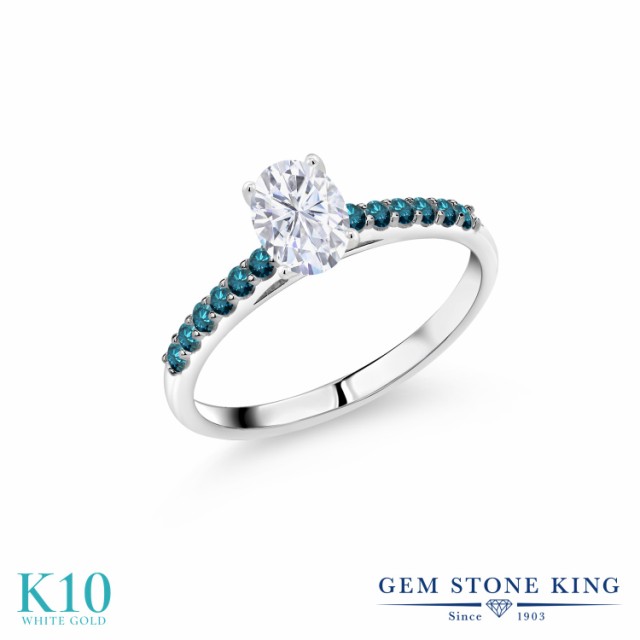 によるオリ 指輪 天然 ブルーダイヤモンド 10金 ホワイトゴールド(の通販はau PAY マーケット - Gem Stone King ジュエリー専門店|商品ロ リング レディース 1.1カラット Forever Classic モアサナイト Charles & Colvard リーブラン