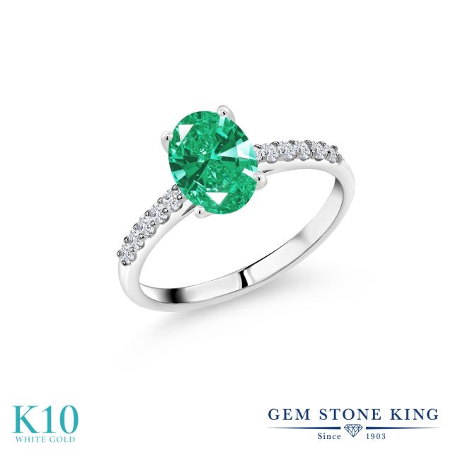 定番在庫あ 指輪 CZ 大粒 マルの通販はau PAY マーケット - Gem Stone King ジュエリー専門店| リング レディース 1.39カラット スワロフスキージルコニア (グリーン) 10金 ホワイトゴールド(K10) オーバル パヴェ お得国産