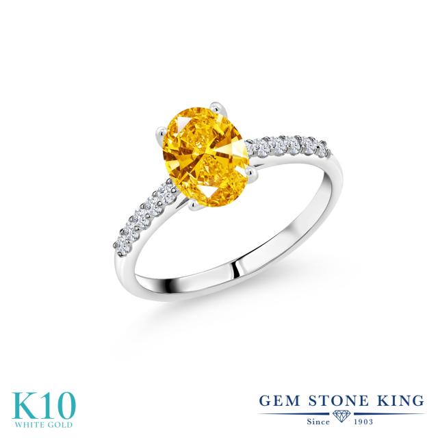 超新作 リング 指輪 レディース マルチスト 大粒 Cz パヴェ オーバル ホワイトゴールド K10 10金 ジルコニア ゴールデンイエロー 1 39カラット 指輪 リング Sutevalle Org