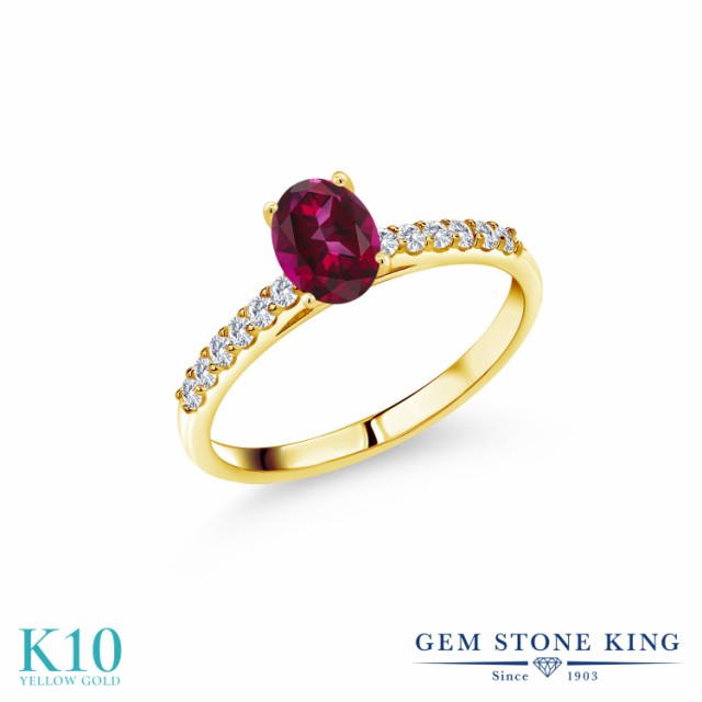安い国産 指輪 イエローゴールド(K10) オの通販はau PAY マーケット - Gem Stone King ジュエリー専門店 リング レディース 1.18カラット 天然石 レッドトパーズ スワロフスキー ラボグロウンダイヤモンド 10金 低価国産