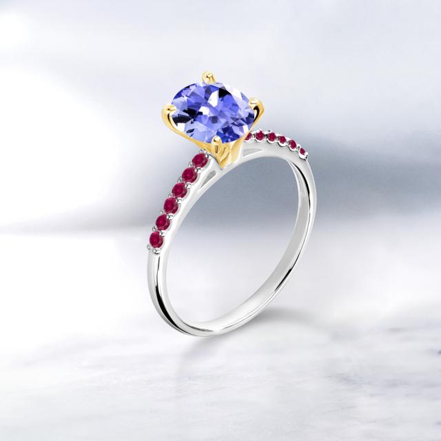低価超激安 指輪 パヴェ マルチストーン 12の通販はau PAY マーケット - Gem Stone King ジュエリー専門店 リング レディース 0.93カラット 天然石 タンザナイト 合成ルビー 10金 ツートンゴールド(K10) オーバル 新作HOT
