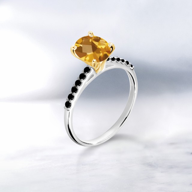 品質保証SALE 指輪 天然石 11月 誕生石 プの通販はau PAY マーケット - Gem Stone King ジュエリー専門 リング レディース 0.93カラット 天然 シトリン 天然ブラックダイヤモンド オーバル パヴェ マルチストーン 2022大得価