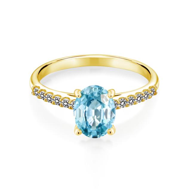 限定SALE人気 指輪 オーバル パヴェ 大粒 マルの通販はau PAY マーケット - Gem Stone King ジュエリー専門店 リング レディース 1.87カラット 天然石 ブルージルコン 天然 ダイヤモンド 10金 イエローゴールド(K10) セール新品