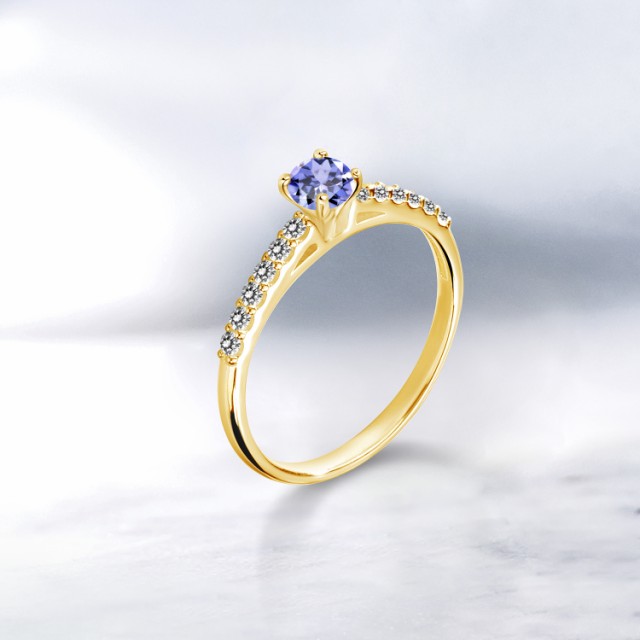 超特価格安 指輪 一粒 パヴェ 小粒 マルチストの通販はau PAY マーケット - Gem Stone King ジュエリー専門店 リング レディース 0.38カラット 天然石 タンザナイト 天然 ダイヤモンド 10金 イエローゴールド(K10) 低価送料無料