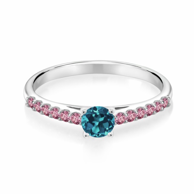 在庫お得 指輪 一粒 の通販はau PAY マーケット - Gem Stone King ジュエリー専門店 リング レディース 0.51カラット 天然 ロンドンブルートパーズ ピンクラボグロウンダイヤモンド 10金 ホワイトゴールド(K10) 定番好評