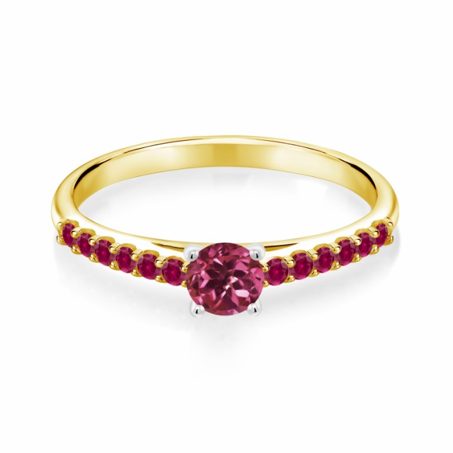 格安 指輪 パヴェ 小粒 マルチストーン の通販はau PAY マーケット - Gem Stone King ジュエリー専門店 リング レディース 0.43カラット 天然 ピンクトルマリン 合成ルビー 10金 ツートンゴールド(K10) 一粒 人気SALESALE
