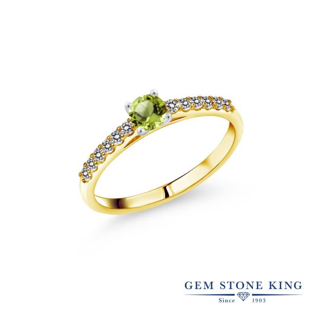 リーで» 指輪 一粒 パヴェ 小粒 マルチストーの通販はau PAY マーケット - Gem Stone King ジュエリー専門店 リング レディース 0.5カラット 天然石 ペリドット 天然 ダイヤモンド 10金 ツートンゴールド(K10) さげバッグ