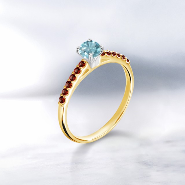 ンテナンス 指輪 一粒 パヴェ 小粒 マルチストの通販はau PAY マーケット - Gem Stone King ジュエリー専門店 リング レディース 0.74カラット 天然石 ブルージルコン 天然 ガーネット 10金 ツートンゴールド(K10) させていた