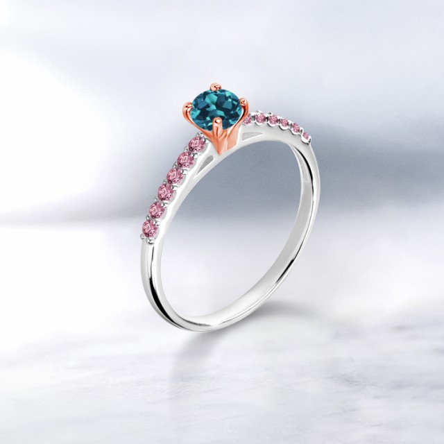 ピンクⓁ 指輪 小粒 マルチストーン の通販はau PAY マーケット - Gem Stone King ジュエリー専門 リング レディース 0.51カラット 天然 ロンドンブルートパーズ ピンクラボグロウンダイヤモンド 一粒 パヴェ ┻パーズをよ