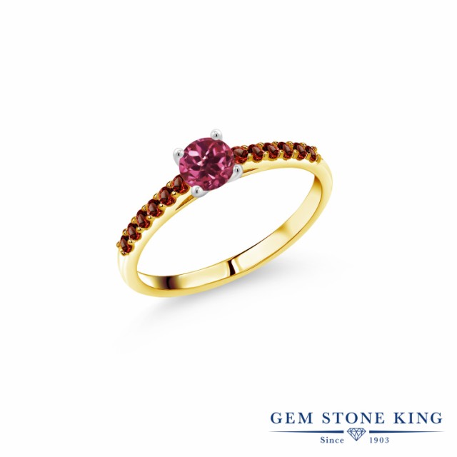 好評超激得 指輪 パヴェ マルチストーン 天然の通販はau PAY マーケット - Gem Stone King ジュエリー専門店 リング レディース 0.76カラット 天然 ピンクトルマリン ガーネット 10金 ツートンゴールド(K10) 一粒 最安値お得