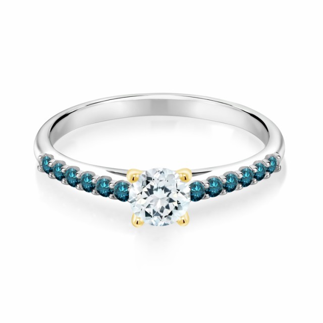 するジュエ 指輪 パヴェ 小粒 マルチストーの通販はau PAY マーケット - Gem Stone King ジュエリー専門 リング レディース 0.7カラット 天然 アクアマリン ブルーダイヤモンド 10金 ツートンゴールド(K10) 一粒 きます