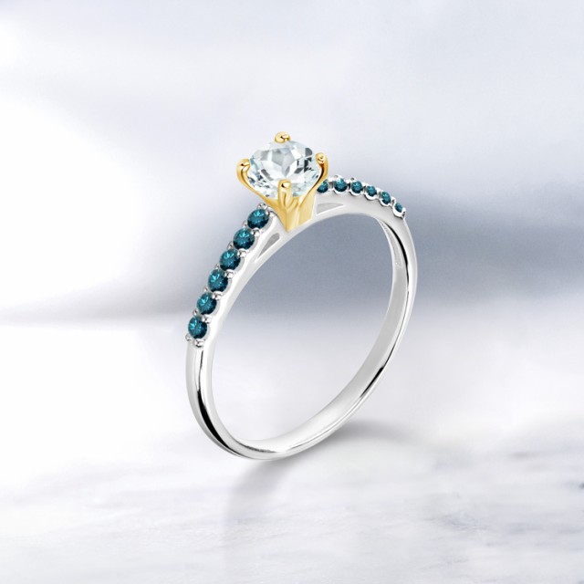 するジュエ 指輪 パヴェ 小粒 マルチストーの通販はau PAY マーケット - Gem Stone King ジュエリー専門 リング レディース 0.7カラット 天然 アクアマリン ブルーダイヤモンド 10金 ツートンゴールド(K10) 一粒 きます