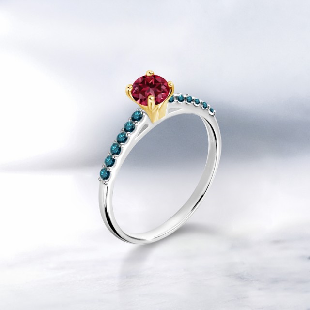 りしていま 指輪 10金 ツートンゴールド(K10) 一粒の通販はau PAY マーケット - Gem Stone King ジュエリー専門 リング レディース 0.85カラット 天然石 レッドトパーズ スワロフスキー 天然 ブルーダイヤモンド について