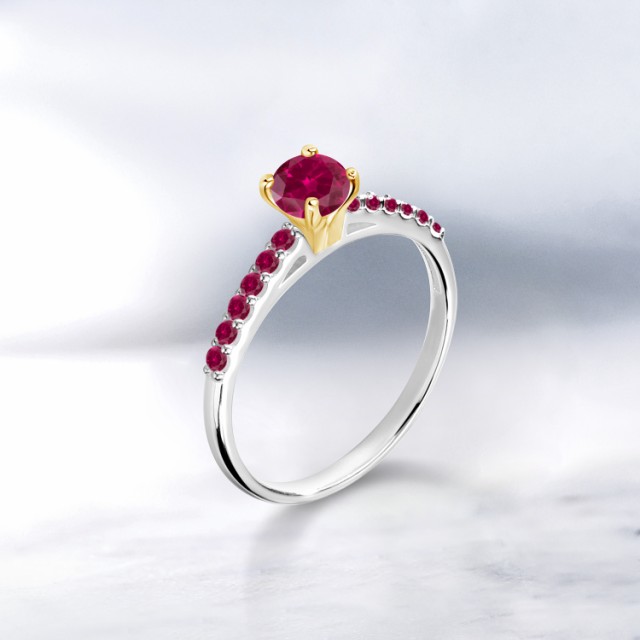 人気豊富な 指輪 マルチストーン 金属アレルギー対応の通販はau PAY マーケット - Gem Stone King ジュエリー専門店|商品ロットナンバー:46704956 リング レディース 1.18カラット 合成ルビー 一粒 パヴェ 大粒 通販在庫