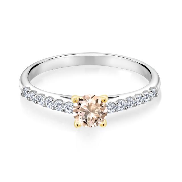 大得価在庫 指輪 小粒 マルチストーン 天然石 3の通販はau PAY マーケット - Gem Stone King ジュエリー専門 リング レディース 0.58カラット 天然 モルガナイト (ピーチ) ラボグロウンダイヤモンド 一粒 パヴェ 在庫あ新品