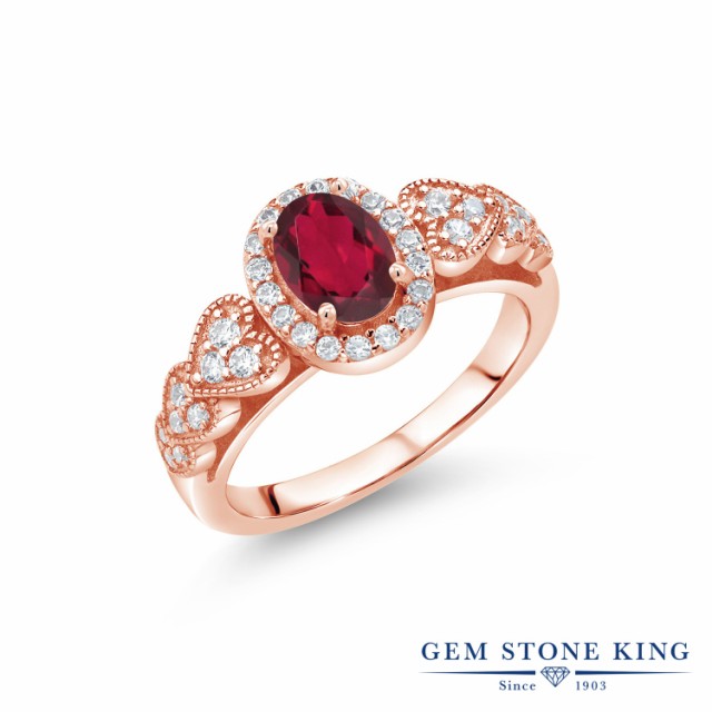 るその 指輪 オーバル ハの通販はau PAY マーケット - Gem Stone King ジュエリー専門 リング レディース 1.23カラット 天然 ミスティックトパーズ (ルビーレッド) シルバー925 ピンクゴールドコーティング がございま