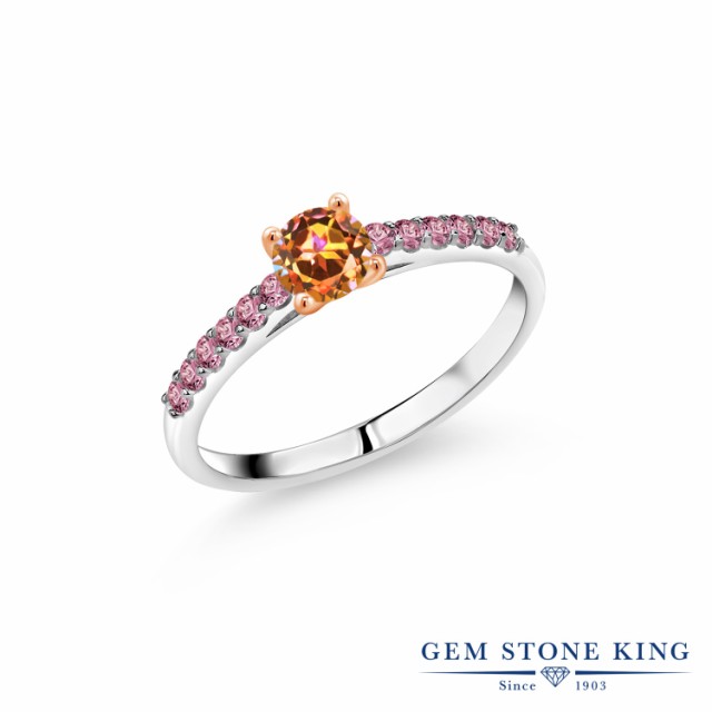 NEW通販 指輪 ツートンゴールドの通販はau PAY マーケット - Gem Stone King ジュエリー専 リング レディース 1.18カラット 天然石 エクスタシーミスティックトパーズ ピンクラボグロウンダイヤモンド 10金 得価品質保証