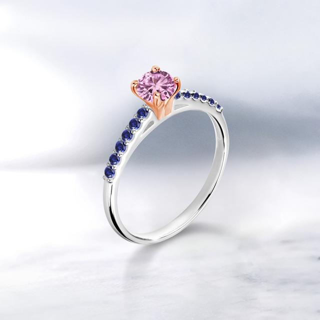 品質が 指輪 リング 誕生日 彼女 女性 プレゼント マルチストーン パヴェ 一粒 合成サファイア 合成ピンクサファイア 0 79カラット レディース 指輪 リング Kamsinc Com