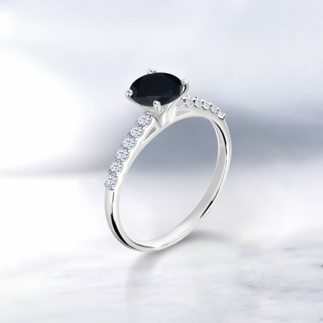 低価爆買い 指輪 パヴェ マルチストーン の通販はau PAY マーケット - Gem Stone King ジュエリー専門店 リング レディース 0.98カラット 天然 オニキス 合成ホワイトサファイア 10金 ホワイトゴールド(K10) 一粒 10%OFF