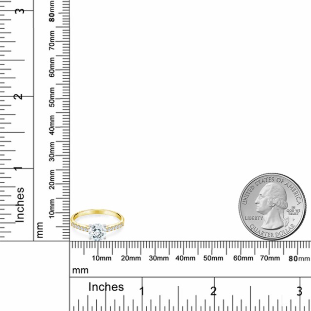 満点の ツートンゴールド K10 10金 合成ホワイトサファイア アクアマリン 天然 0 93カラット レディース リング 指輪 一粒 マルチストー パヴェ 指輪 リング