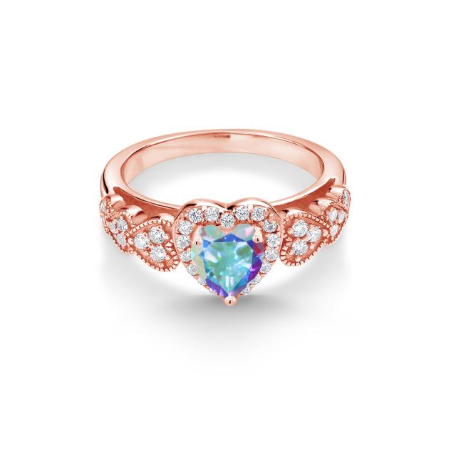 正規販売代理店 指輪 リング レディース 1 43カラット 天然石 ミスティックトパーズ マーキュリーミスト シルバー925 ピンクゴールドコーティング ハー 代引不可 Www Iacymperu Org