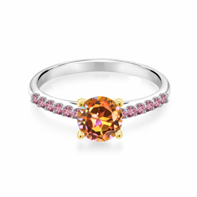 爆買い新品 指輪 ツートンゴールドの通販はau PAY マーケット - Gem Stone King ジュエリー専 リング レディース 1.18カラット 天然石 エクスタシーミスティックトパーズ ピンクラボグロウンダイヤモンド 10金 大人気高品質