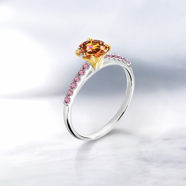 爆買い新品 指輪 ツートンゴールドの通販はau PAY マーケット - Gem Stone King ジュエリー専 リング レディース 1.18カラット 天然石 エクスタシーミスティックトパーズ ピンクラボグロウンダイヤモンド 10金 大人気高品質