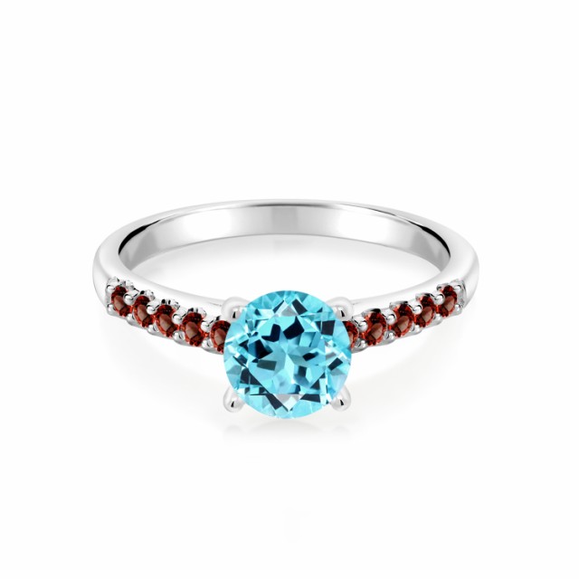 低価お買い得 指輪 パヴェ 大粒 マルチストの通販はau PAY マーケット - Gem Stone King ジュエリー専門店 リング レディース 1.68カラット 天然 スイスブルートパーズ ガーネット 10金 ホワイトゴールド(K10) 一粒 人気SALE正規品
