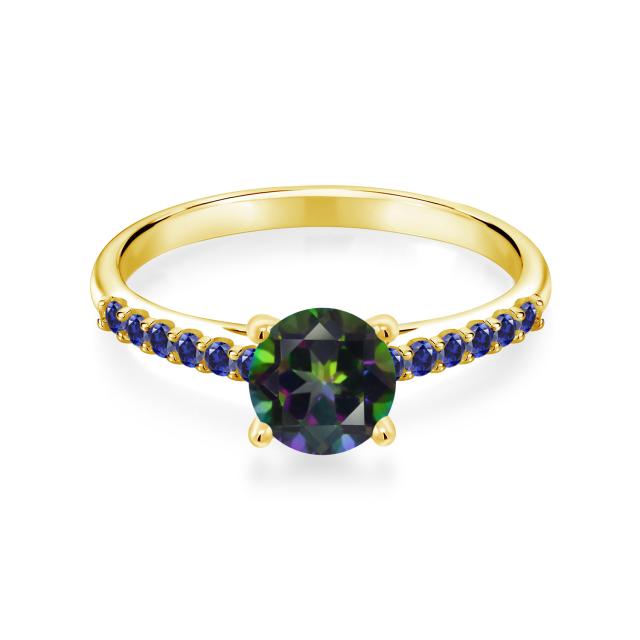 豊富な大人気 指輪 イエローゴールド(K10) 一粒 パヴェの通販はau PAY マーケット - Gem Stone King ジュエリー専門店 リング レディース 1.24カラット 天然石 ミスティックトパーズ (グリーン) 合成サファイア 10金 日本製即納