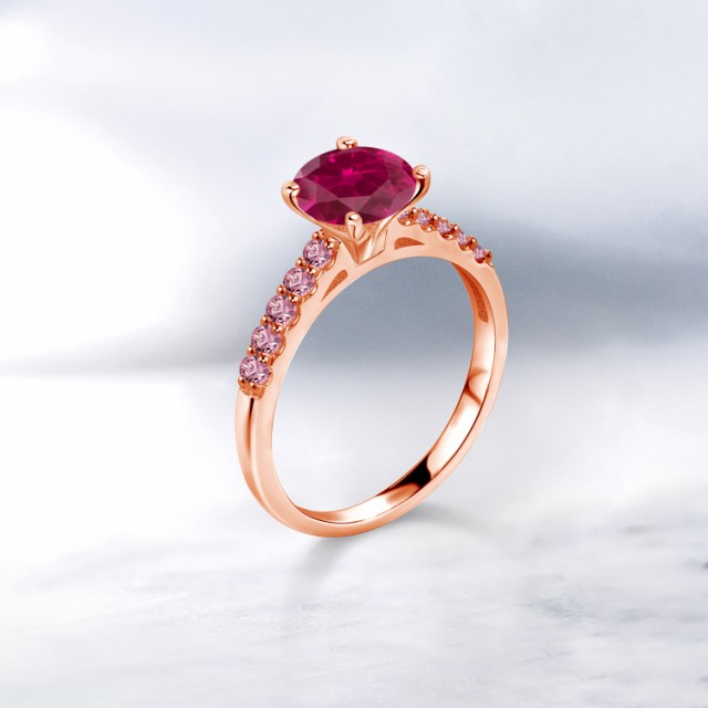 お得定番人気 指輪 パヴェ 大粒 マルチスの通販はau PAY マーケット - Gem Stone King ジュエリー専門 リング レディース 1.93カラット 合成ルビー ピンクラボグロウンダイヤモンド 10金 ピンクゴールド(K10) 一粒 限定セールHOT