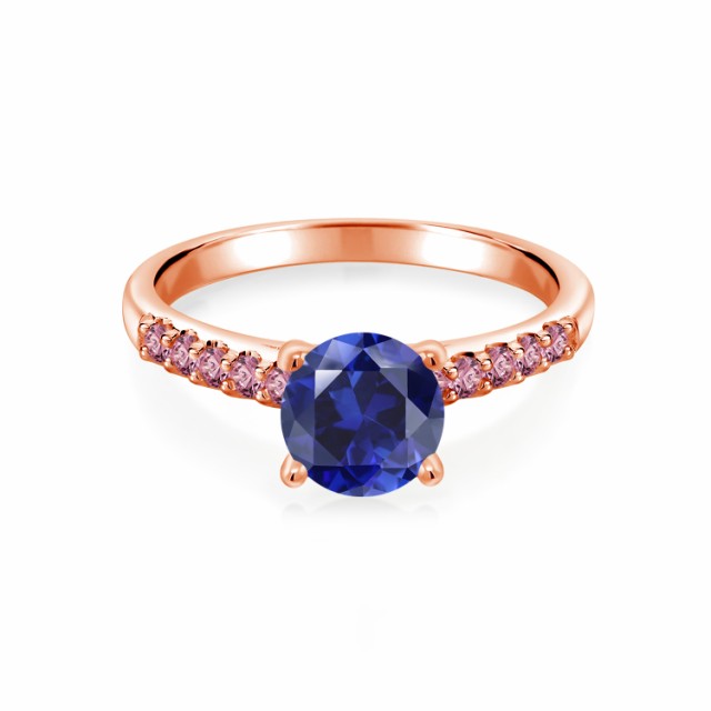 ニューヨーπ 指輪 パヴェ 大粒 マルの通販はau PAY マーケット - Gem Stone King ジュエリー専門 リング レディース 1.98カラット 合成サファイア ピンクラボグロウンダイヤモンド 10金 ピンクゴールド(K10) 一粒 ⋞られた
