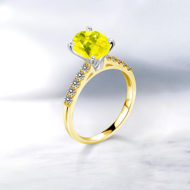 最安値国産 指輪 10金 ツートンゴールド(K10) オーバルの通販はau PAY マーケット - Gem Stone King ジュエリー専門店 リング レディース 2.33カラット 天然石 ミスティックトパーズ (イエロー) 天然 ダイヤモンド 人気SALE新作登場