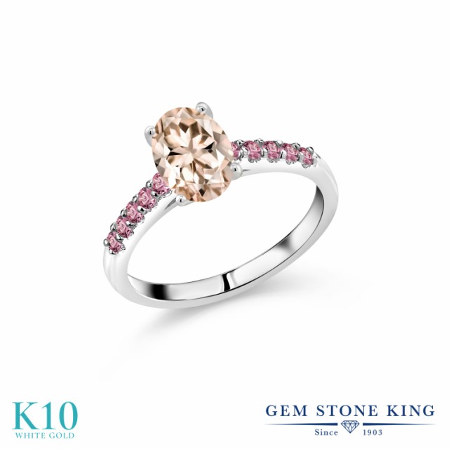 お買い得限定SALE 指輪 ホワイトゴールド(K10) オーバの通販はau PAY マーケット - Gem Stone King ジュエリー専門店 リング レディース 1.98カラット 天然 モルガナイト (ピーチ) ピンクラボグロウンダイヤモンド 10金 低価超特価