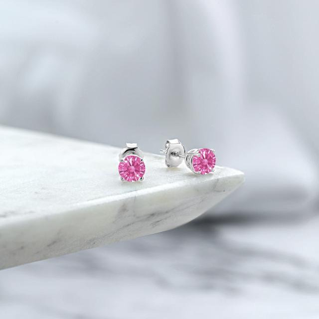 だきます ピアス スタッド 金属アレルギー対応の通販はau PAY マーケット - Gem Stone King ジュエリー専門店|商品ロットナン レディース スワロフスキージルコニア (ピンク) シルバー925 一粒 CZ シンプル ⑥のセッティ