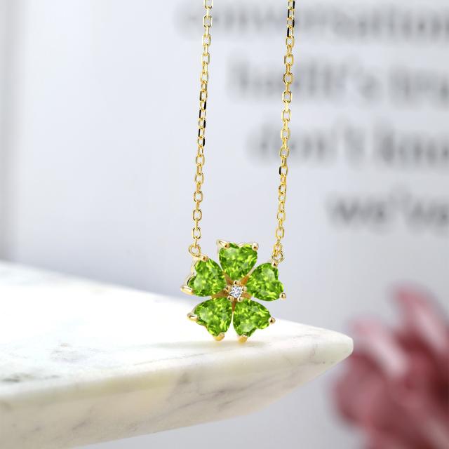 お買い得SALE ネックレス ハート フの通販はau PAY マーケット - Gem Stone King ジュエリー専 レディース 3.86カラット 天然石 ペリドット ラボグロウンダイヤモンド シルバー925 イエローゴールドコーティング 大特価在庫