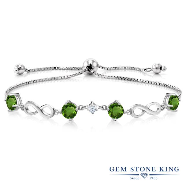 イオプサイ◩ ブレスレット スライド アジの通販はau PAY マーケット - Gem Stone King ジュエリー専門 レディース 2.05カラット 天然 クロムダイオプサイド シルバー925 テニスブレスレット インフィニティ 小粒 ジェムスト