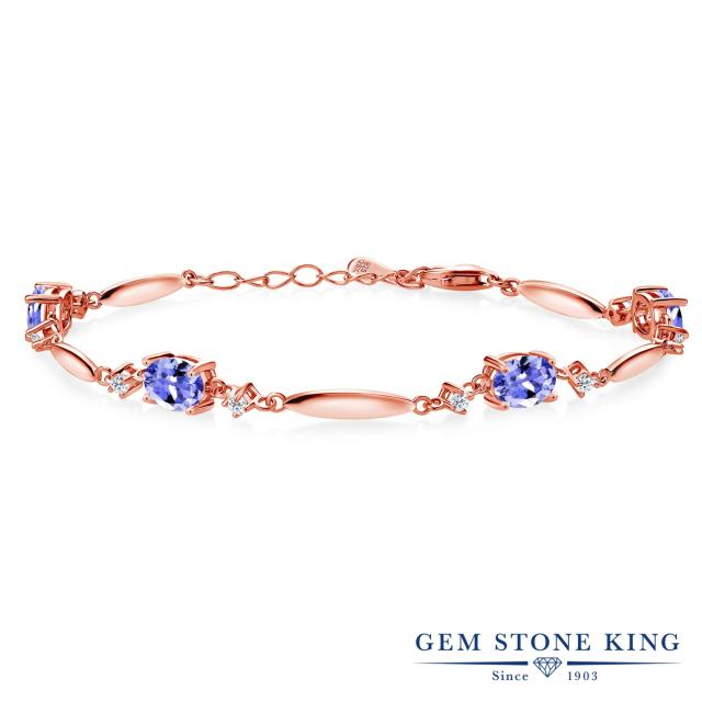 安い大得価 ブレスレット ピンクゴールドコーティング テニスブレスレットの通販はau PAY マーケット - Gem Stone King ジュエリー専 レディース 3.32カラット 天然石 タンザナイト 天然 トパーズ シルバー925 超激得100%新品